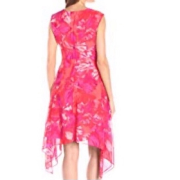 🌺SANDRA DARREN🌺FLORAL CHIFFON SHARKBITE DRESS🌺 - Picture 2 of 10